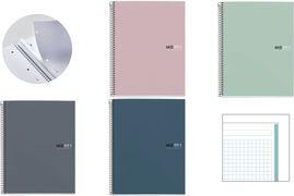 MIQUELRIUS Collegeblock "Notebook THE ORIGINAL", DIN A4,sand kariert, 80 Blatt, hochwertiges, weißes Papier, 90 g/qm, mit - 1 Stück (MR46578)