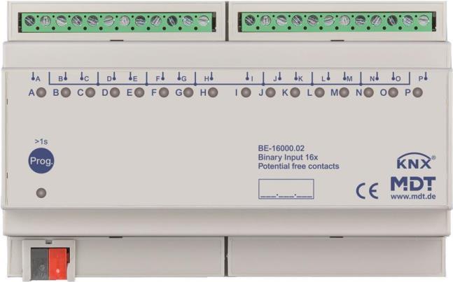 MDT BE-16000.02 Binäreingang 16-fach, 8TE, REG (BE-16000.02)