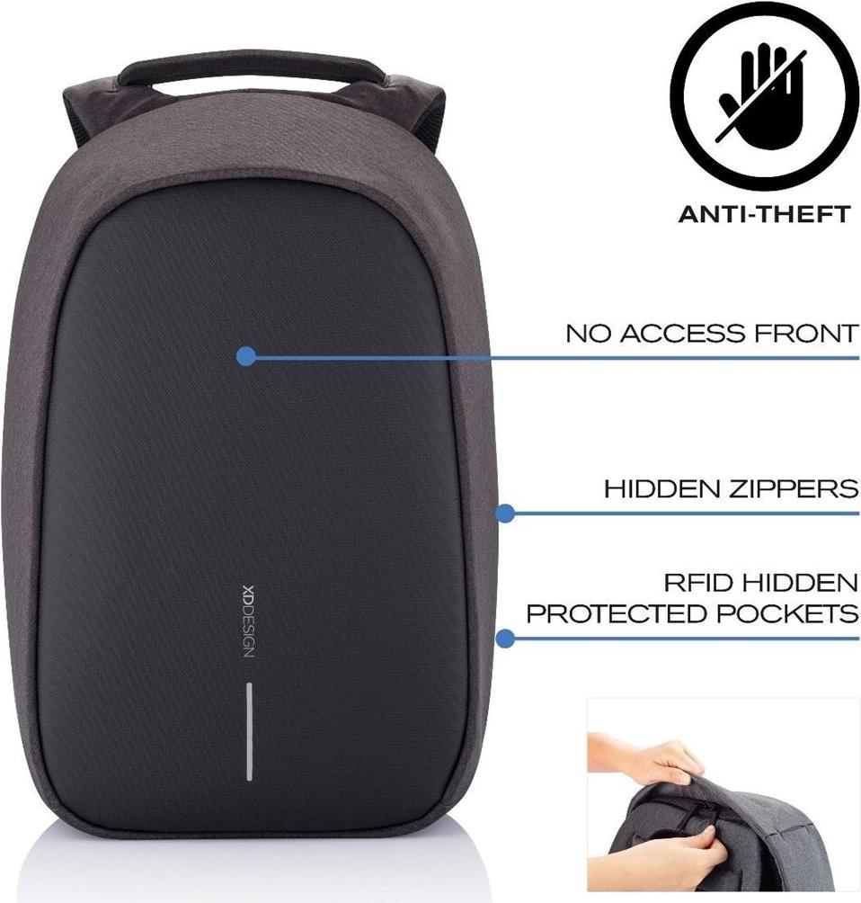 XD Design Bobby Hero Regular Notebook-Rucksack 15,6" Anthrazit, Schwarz