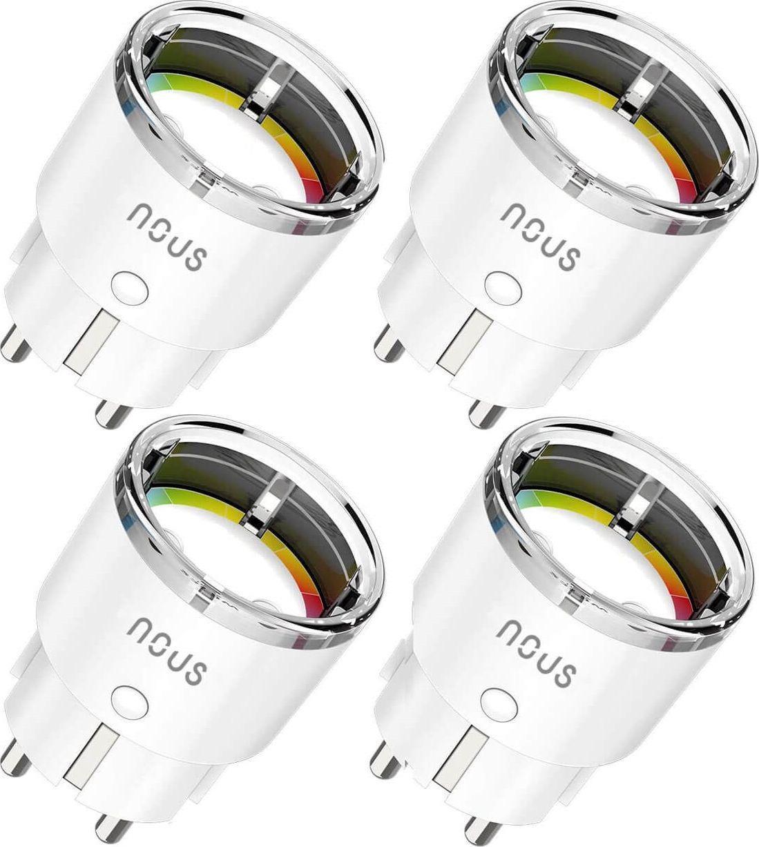 NOUS A1 smarter Stecker WLAN 4er 15A/Messung 4er Pack (A1 (4PCS))