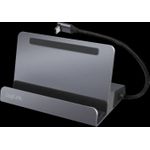 LogiLink UA0408 USB-C Dockingstation mit Tablet-Halterung, HDMI 4K@60Hz, 100W PD, Gigabit Ethernet, Silber (UA0408)