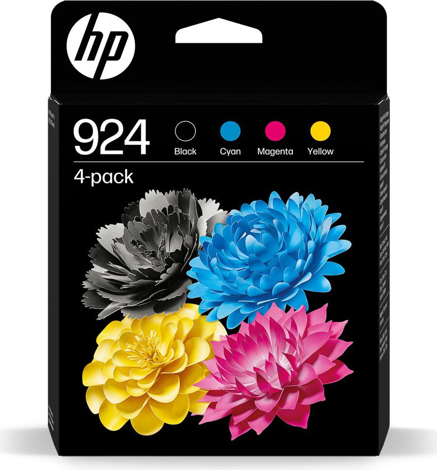 HP Tinte Multipack No.924 schwarz 500 S., c/m/y je ca. 400 S. (6C3Z1NE#LS1)