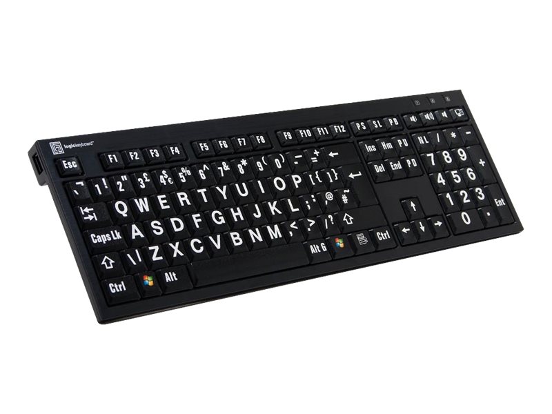 Logickeyboard LargePrint Tastatur kabelgebunden USB AZERTY Französisch Schwarz