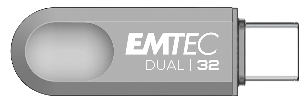 Emtec Dual D280 32 GB USB-Flash-Laufwerk Silber