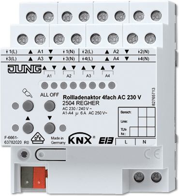 Jung KNX Rollladenaktor 4-fach AC 230V 2504 REGHER (2504REGHER)