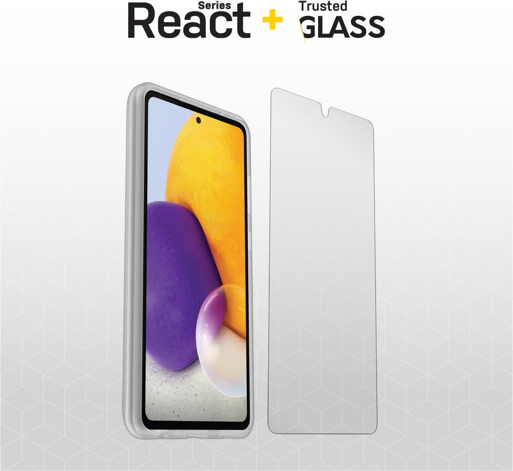 OtterBox React Hülle + Trusted Glass Displayschutz für Galaxy A72 transparent (78-80205)