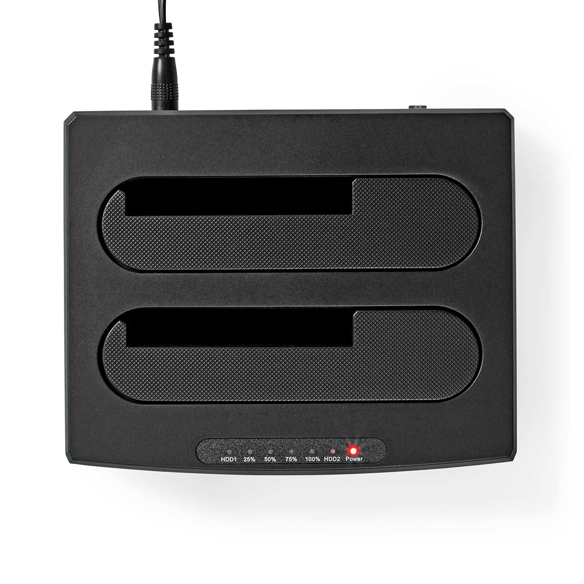Nedis HDDUDB3210BK Dockingstation 2 Festplatten USB 3.2 Gen 1 Schwarz
