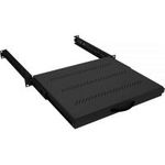 TRITON 48,30cm (19") Fachboden, ausziehbar, 1 HE, T=450 mm, schwarz zum Einbau in die 48,30cm (19") Ebenen der Standschränke (RAB-UP-X31-A1)