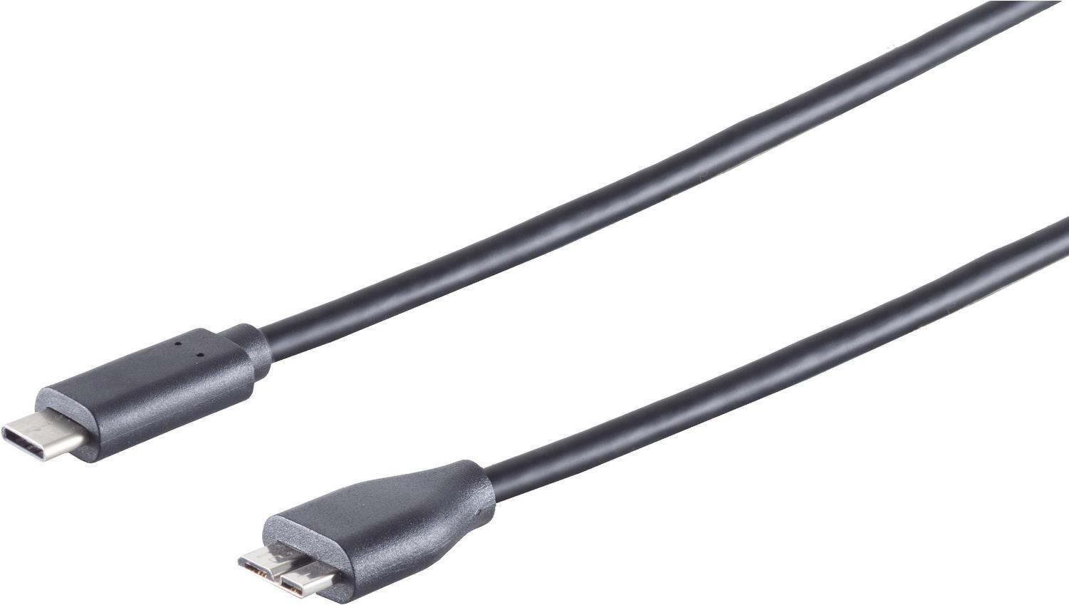 S-Conn 77142-1.8 USB Kabel 1 m USB 3.2 Gen 1 (3.1 Gen 1) USB C USB A Schwarz (77142-1.8)