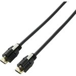 SpeaKa Professional HDMI Anschlusskabel 5.00 m SP-9784192 Audio Return Channel, vergoldete Steckkontakte, schraubbar, Ultra HD (4k) HDMI Schwarz [1x (SP-9784192)