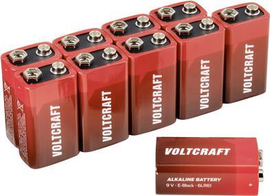 VOLTCRAFT 6LR61 9 V Block-Batterie Alkali-Mangan 550 mAh 9 V 10 St. (VC-12629385)