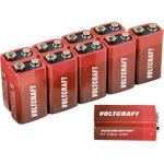 VOLTCRAFT 6LR61 9 V Block-Batterie Alkali-Mangan 550 mAh 9 V 10 St. (VC-12629385)