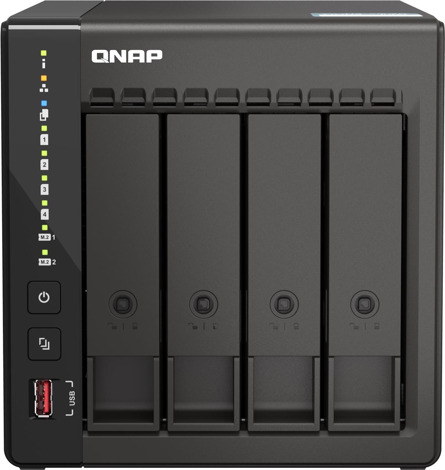 QNAP TS-453E 4-Bay NAS Intel Celeron J6412 8 GB RAM Schwarz