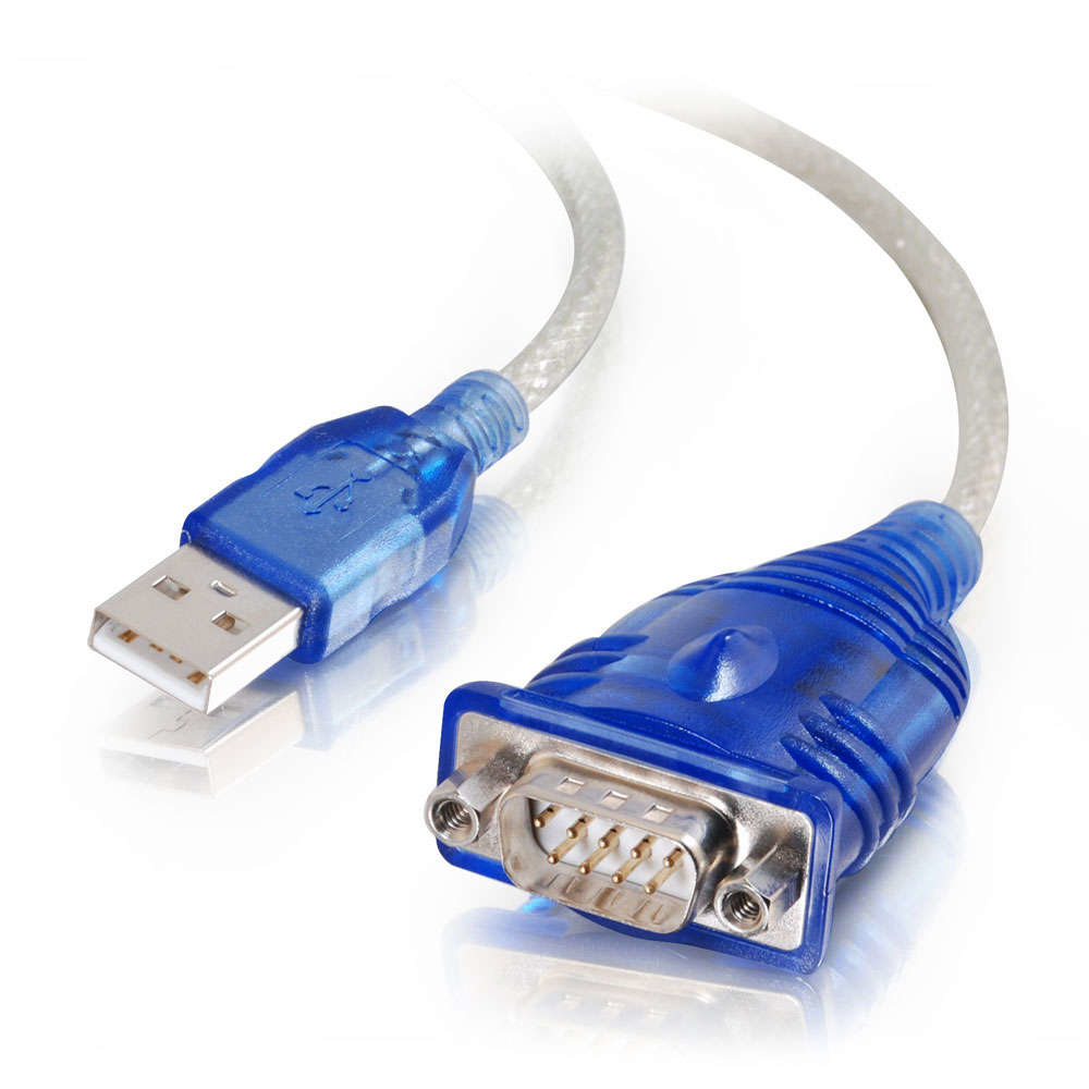 C2G USB to DB9 Serial Adapter Cable 0,46 m Blau