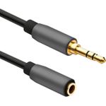 Helos Verlängerungskabel, Klinke 3,5mm St./Buchse 3 Pin, PREMIUM, 1,0m, schwarz Klinke 3,5mm Stecker/Klinke 3,5mm Buchse 3 Pin , PREMIUM , Aluminium-Gehäuse , vergoldete Kontakte , ROHS 2.0 und REACH-konform , Farbe: schwarz (288712)