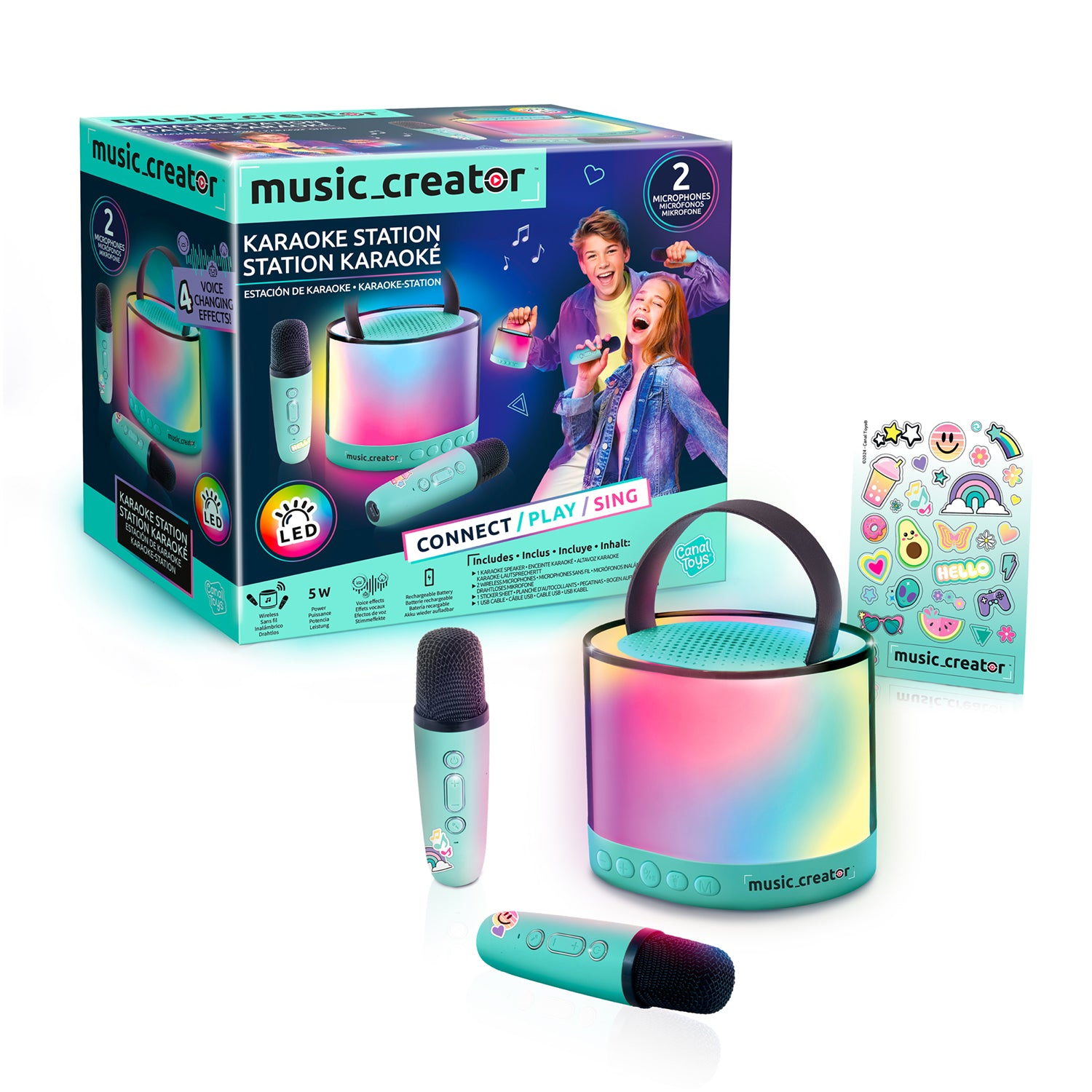 Canal Toys Mini Karaoke Station Kabellos Schwarz, Türkis