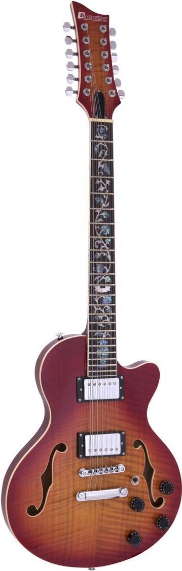 DIMAVERY LP-612 E-Gitarre, flamed sunburst (26215180)