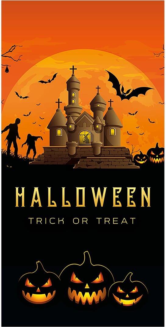 EUROPALMS Halloween Banner, Geisterhaus, 90x180cm (80164202)