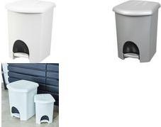 plast team Tret-Abfalleimer, 16 Liter, weiß Material: PP, mit Tretpedal, inkl. Einsatz mit Henkel, - 1 Stück (13560800)