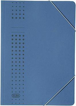 ELBA Eckspanner chic 400010108 DIN A4 150Bl. Karton dunkelblau (400010108)