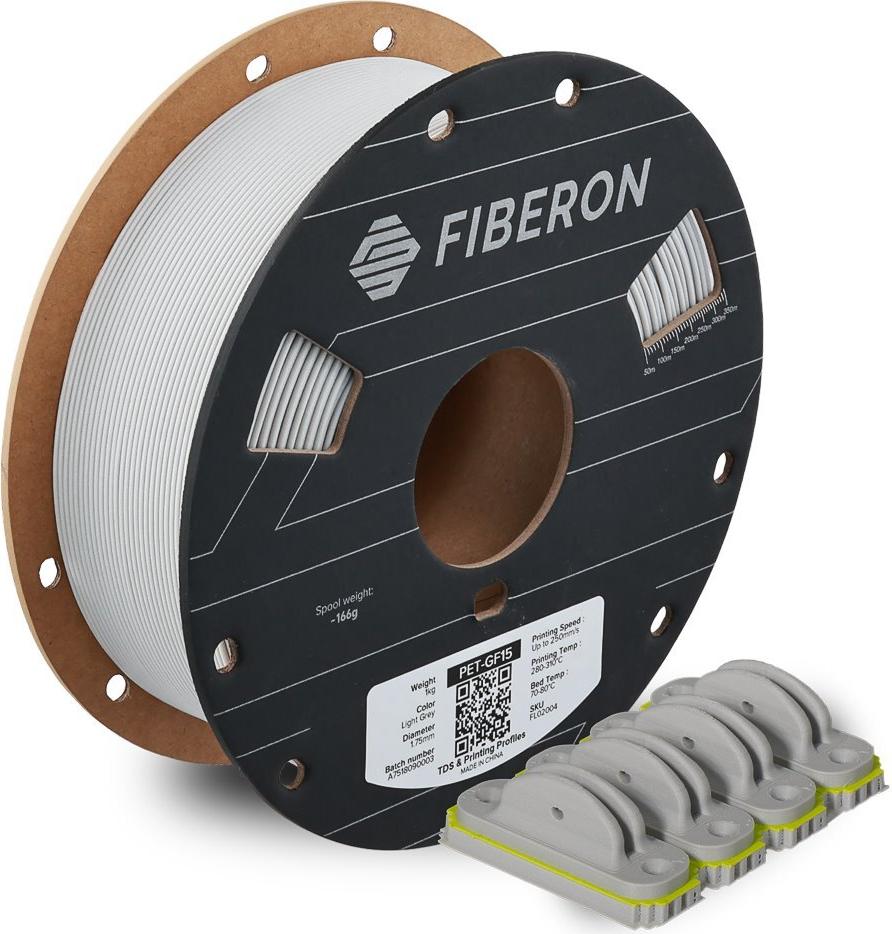 PET-GF15 1,75mm LIGHT GREY 0,5kg POLYMAKER FIBERON 3D FILAMENT (FL02004)
