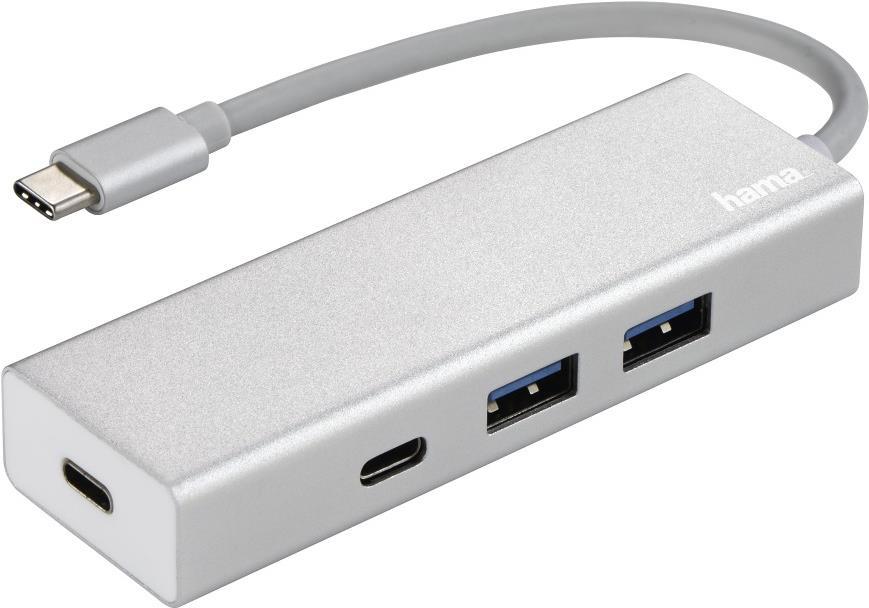 Hama Aluminium - Hub - 2 x USB 3,1 Gen 1 + 2 x USB-C 3,1 Gen 1 - Desktop (00135755)