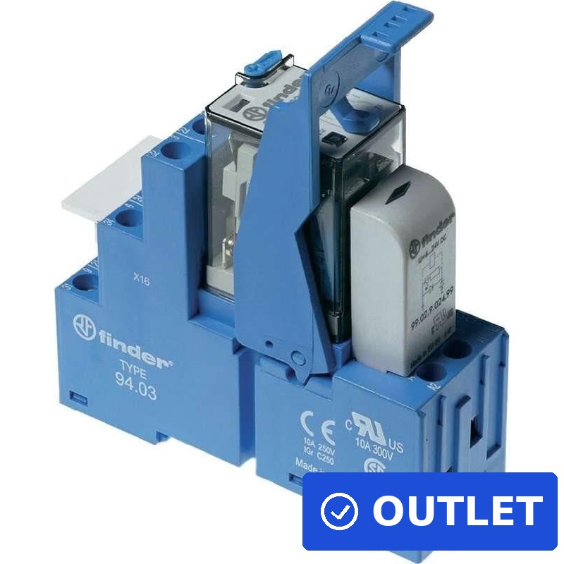 Finder Koppelrelais für DIN-Schiene 58.33.9.012.0050 3 Wechsler (58.33.9.012.0050) (geöffnet)