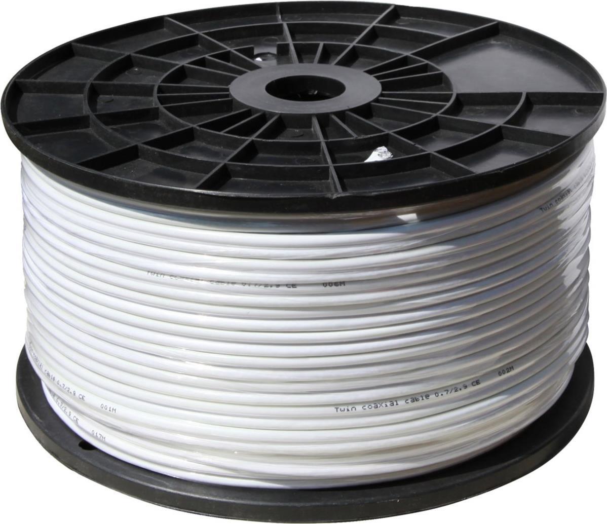 shiverpeaks ®-BASIC-S--SAT-Koaxialkabel 0.9/4,6, 3-fach geschirmt, CCC, Plastikspule, 110dB, 100m (BS81900-16)