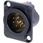 Neutrik XLR-Steckverbinder Flanschstecker, Kontakte gerade Polzahl: 6 Schwarz 1 St. (NC6MD-LX-B-CON)