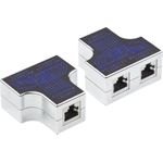 Modular T-Adapter, 1x RJ45-Buchse an 2x RJ45-Buchse, Belegung 1:1, Good Connections (GC-N0153)