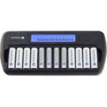 EverActive NC-1200 - Mikroprozessor-gesteuertes NIMH Ladegerät mit LCD-Display für 1-12 AA/AAA Akkus (NC-1200)