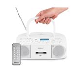 MEDION LIFE DRX-1 Plus Boombox weiß DAB+ FM Bluetooth CD Kassetten USB AUX