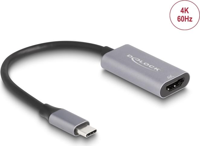 Delock Adapter USB Type-C Stecker zu HDMI Buchse DP Alt Mode 4K 60 Hz mit HDR und (60020)