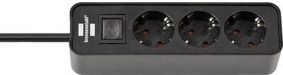 Brennenstuhl Ecolor Steckdosenleiste 3-fach schwarz 1,5m H05VV-F 3G1,5 (1153230000)