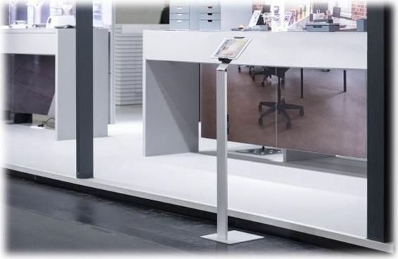 DURABLE TABLET HOLDER FLOOR Tablet-Ständer 27 x 121.5 x 27 cm Silber