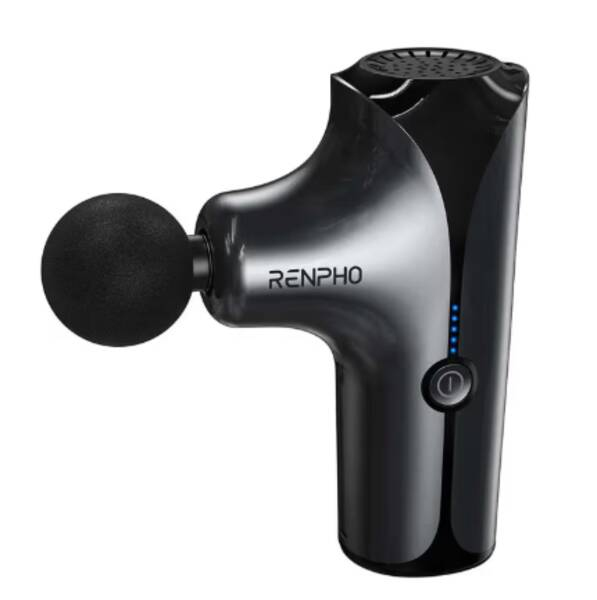 Renpho Mini Massagepistole Perkussions-Massage 3200 RPM 4 Aufsätze 2500 mAh Schwarz
