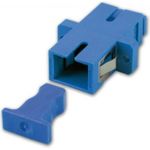 LWL Kupplung SC/SC, Simplex, Singlemode, Kunststoff-Gehäuse mit Keramik-Ferrule, blau Für SC Simplex Ausbrüche 9 x 13 mm, Befestigung durch Clipse (optional durch Schrauben) (90787)