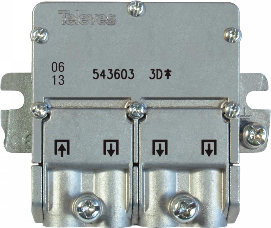 Televes 543603 Kabelspalter oder -kombinator Kabelsplitter Edelstahl (EFV3N)