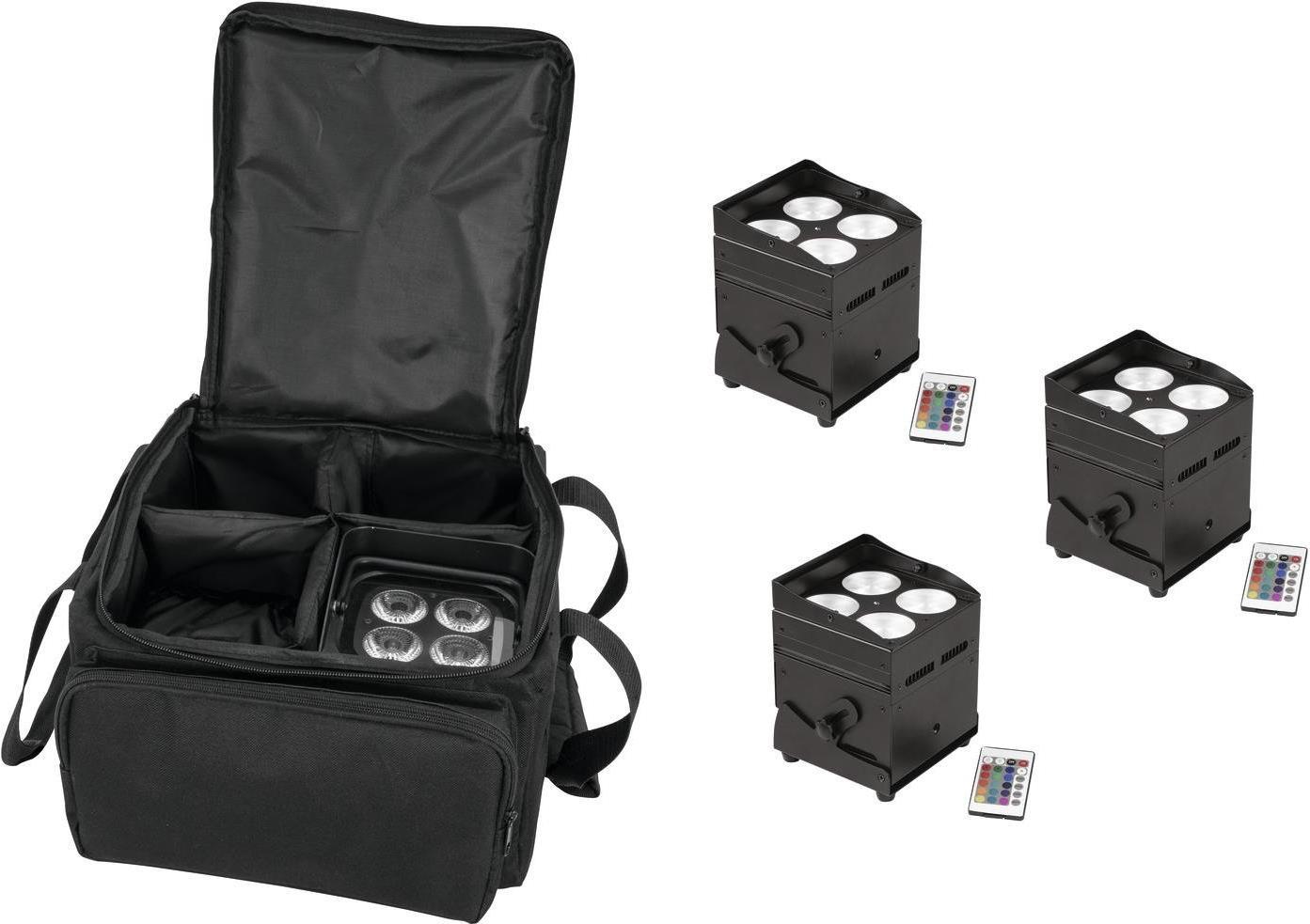 EUROLITE Set 4x AKKU UP-4 QCL Spot QuickDMX + SB-4 Soft-Bag L (20000389)