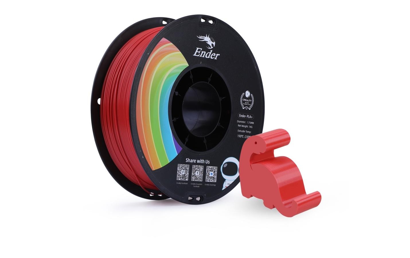 Creality PLA+ 3D-Druck Filament 1,75 mm 1 kg Rot