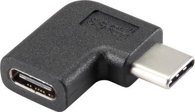 Renkforce USB 3.1 (Gen 2) Adapter [1x USB-C™ Stecker - 1x USB-C™ Buchse] 90° nach rechts gewinkelt (RF-4410232)