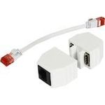TP-TP Kupplung,CAT6A,Buchse,1:1 ,8-pol., RJ45, magnetische Sicherungskupplung, Abwurfbuchse, PoE fähig, bis zu 10GBit (ALL-RJ45-Magnet)