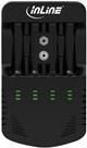InLine® Ladegerät NiCd+NiMH, AA und AAA und 9V Block (01286)
