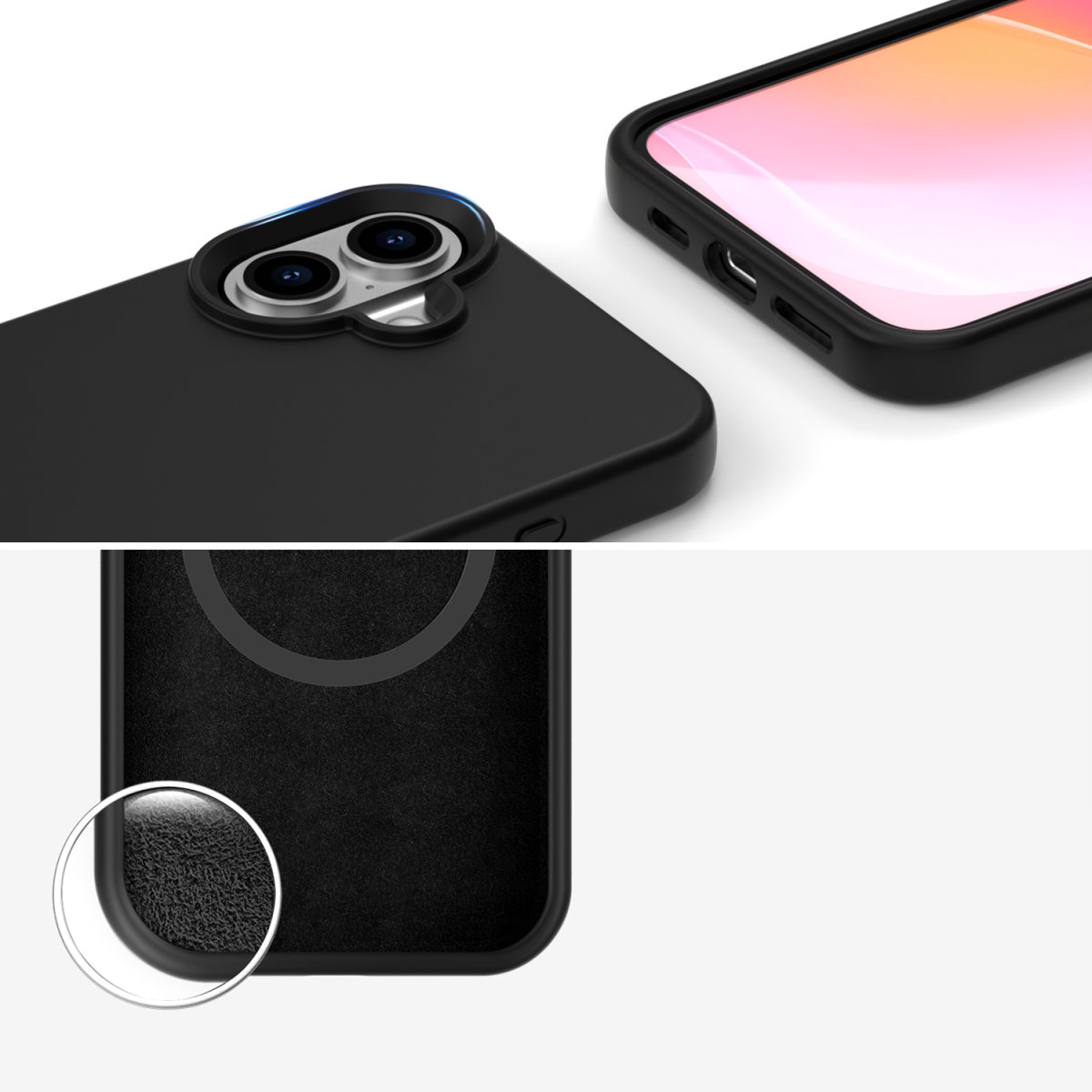 4smarts Silikon Case Cupertino für Apple iPhone 16 6,1" Schwarz