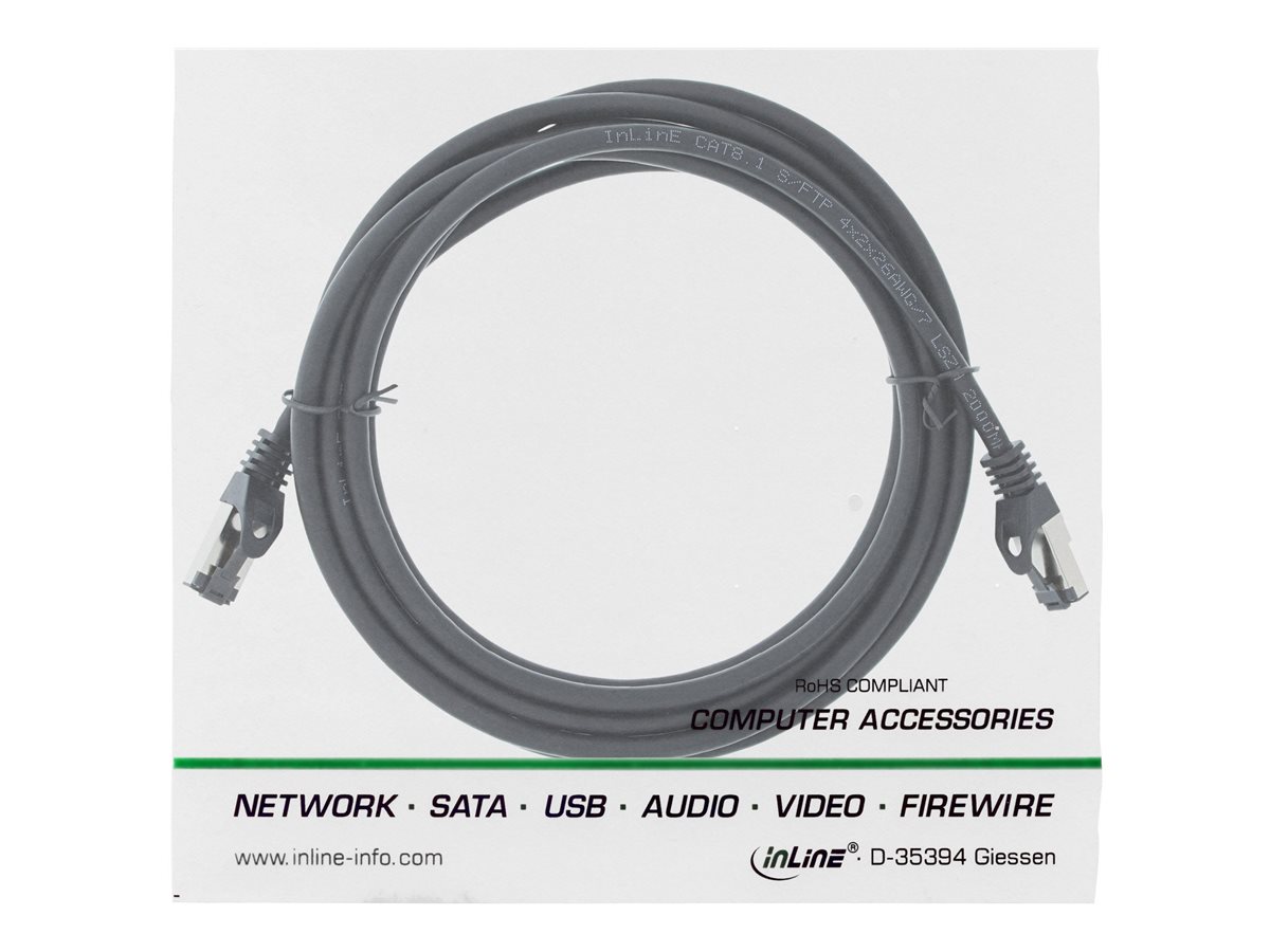 InLine 78803S Patchkabel Cat8.1 S/FTP 3 m Schwarz