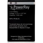 PowerRay Battery PR-BL5C for Nokia E50, N70, N91, 6600, 1100 mAh, Bulk (PR-BL5C)