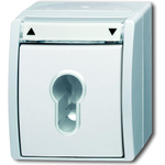 Busch-Jaeger 2712 SLW-54. Produktfarbe: Weiß, Zertifizierung: IP 44. Breite: 74 mm, Tiefe: 55 mm, Höhe: 83 mm (2CKA001101A0924)