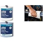 TORK Mehrzweck-Putzrolle, 2-lagig, weiß, 510 m System: W1, stark, Qualität: Premium, Fasertyp: gemischt - 1 Stück (130040)