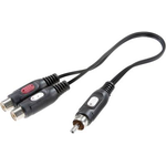 SpeaKa Professional Cinch Audio Y-Adapter [1x Cinch-Stecker - 2x Cinch-Buchse] Schwarz (SP-7869820)