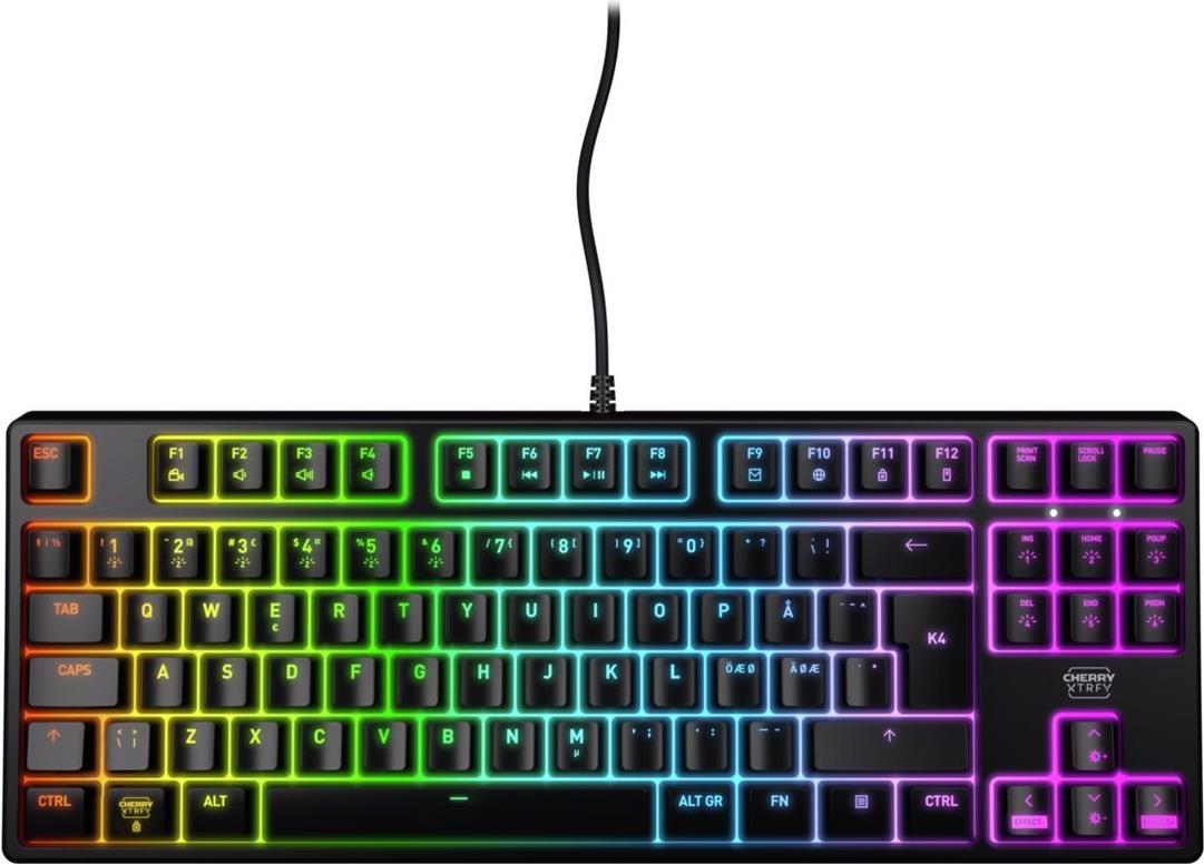 Cherry XTRFY K4V2 TKL keyboard black (CX-K4V2-RGB-TKL-R-GER)